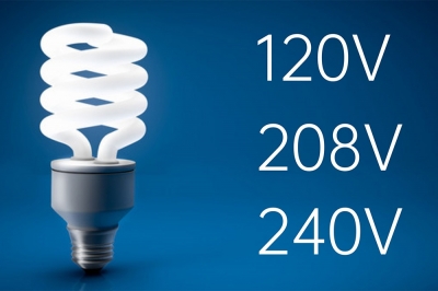 交流120、208、240V